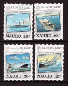Nauru 1984 Schiffe Lloyds Liste Satz postfrisch Briefmarken - Bild 1 von 1