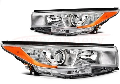 Pair Left Right Headlights Assembly For 2015-2017 Toyota Highlander LE XLE 3.5L — 第 1/4 张图片