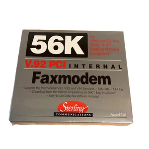 56K MODEM Internes Faxmodem V.92 PCI Sterling Communications Model S20 - Bild 1 von 12