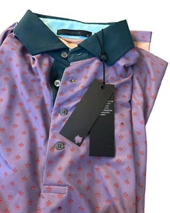 Neu mit Etikett Greyson Polo Herren Small Golf Frühling Garten Windblume Kurzarm Wolf - Bild 1 von 15