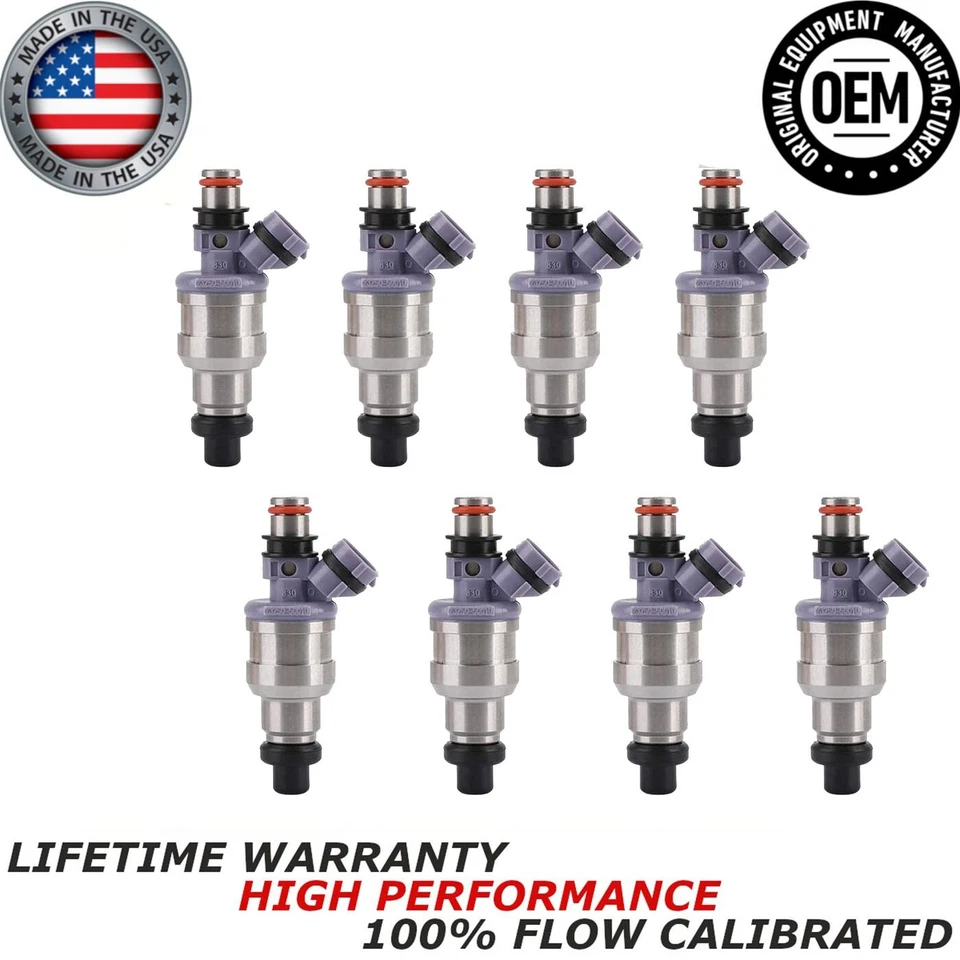 8X NEW OEM DENSO Fuel Injectors Fits 1990-1992 Lexus LS400 4.0L V8 23250-50010 - Imagem 1 de 4