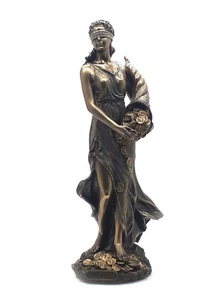 Tyche Luck Fortuna Greek Goddess Statue Sculpture Figurine Bronze Finish 12.6in - Picture 1 of 8