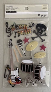 Pegatinas musicales 3D recuerdos 10 piezas álbumes de recortes diario artes y manualidades - Imagen 1 de 5