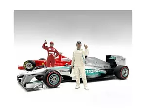 "JUEGO DE 2 FIGURAS DIECAST RACING LEGENDS" 2000 PARA 1/43 DIORAMA AMERICANO 76452 - Imagen 1 de 4
