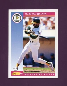 Harold Baines 1992 Score #137 Oakland Athletics - Picture 1 of 2
