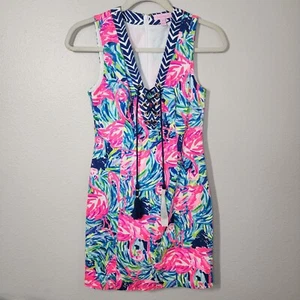Lilly Pulitzer Dress Mini Cabrey Shift Flamenco Beach Sleeveless Size 00 NWOT - Picture 1 of 8