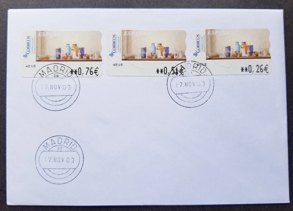 [SJ] Spain ESPANA Pharmacy Painting 2003 Medicine ATM (Frama Label Machine stamp - Image 1 of 4