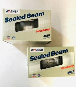 4 piezas (dos pares) faros Wagner 4651 Hi y 4652 Lo Beam 12 voltios (2@) - Imagen 1 de 3