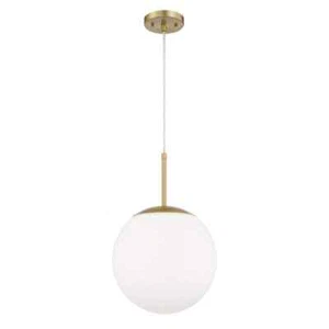CRAFTMADE Gaze 60-Watt 1-Light Satin Brass Finish Dining/Kitchen Island 14 in. - Picture 1 of 3