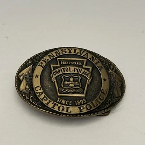 Pennsylvania Capital Police Since 1895 PA Belt Buckle Law Enforcement Vintage - Picture 1 of 3