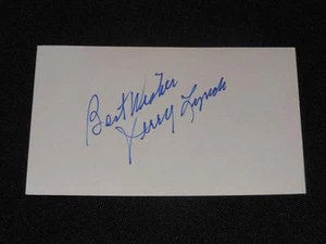 Pirates Reds Jerry Lynch (d.12) Signed 3x5 Autograph Index Card TOUGH SR - Picture 1 of 1