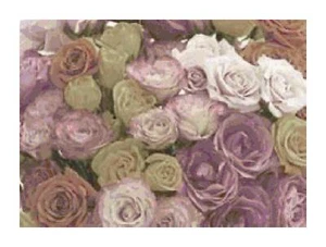 Bunch of Roses Handmade Floral Counted Cross-Stitch Pattern Needlepoint - Picture 1 of 1
