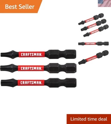 Impact Rated 2 Inch Torx Screwdriving Bit Set - 3 Pack of Durable Precision T... - Image 1 of 4