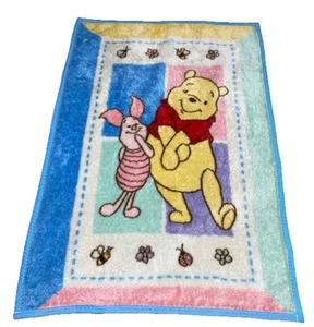 Coperta bambino 30x45 vintage Disney Crown Crafts Winnie the Pooh maialino api - Foto 1 di 10