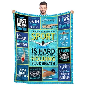 Swim Blankets Gifts for Swimmers, Swimming Gifts for Men Women Teen Girls Boy... - Bild 1 von 6