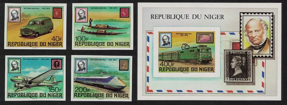 Niger Sir Rowland Hill 4v+MS Imperf 1979 MNH SG#764-MS768 — 第 1/1 张图片