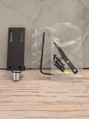 Carbon Fiber Headshell Azimuth Adjustable Jelco Style HSE20 Double Pin  - Image 1 of 4