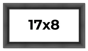 17x8 Frame Black Passaggi Solid Wood Picture Frame Width 1.5 Inches | Interior F - Picture 1 of 9