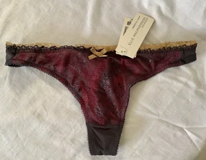 Elle Macpherson Intimates Sneek Peek Purple Nightshade Thong Sz M NWT - Picture 1 of 7