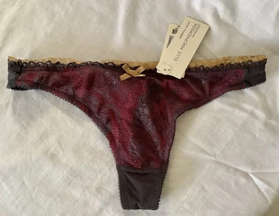 Elle Macpherson Intimates Sneek Peek Purple Nightshade Thong Sz M NWT - Image 1 of 4