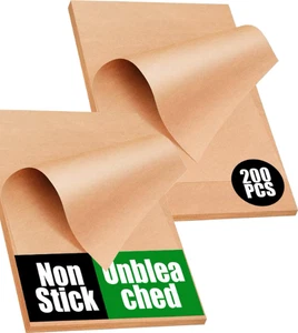 200Pcs Parchment Paper Sheets,12X16 Inches Non-Stick Precut Baking Parchment,Unb - Picture 1 of 7