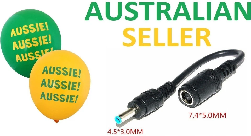 DC Power Charger Converter AC Adapter Cable 7.4mm To 4.5mm For HP Dell Notebook - image 1 of 1