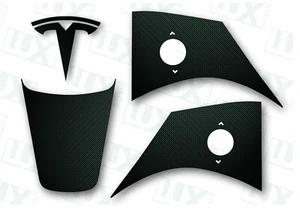 Tesla Model 3 Steering Wheel Decal Kit - Imagen 1 de 1