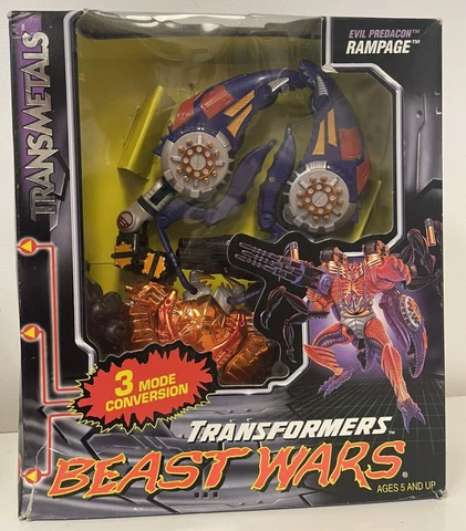 Hasbro Transmetals Transformers Beast Wars Rampage Figure Used In Box Complete Cover