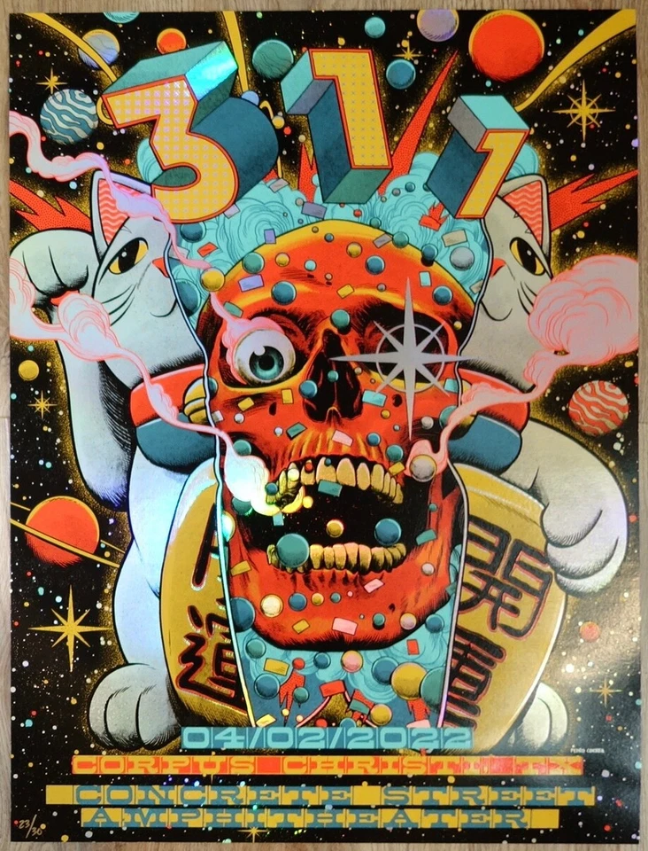2022 311 - Corpus Christi Foil Variant Silkscreen Concert Poster by Pedro Correa - Image 1 of 1