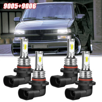 For Chevrolet Astro Van 1995-2005 6000K LED Headlight High Low Beam Bulbs Combo - Image 1 of 4