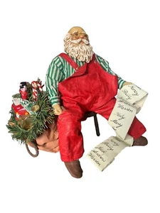 Possible Dreams Clothtique 1988 Weihnachtsmann Schlafsack Spielzeug Liste Weihnachten - Bild 1 von 9