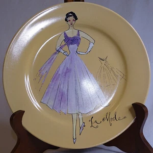 ROSANNA FRENCH FASHION LA MODE PORCELAIN 8" Inch PLATE Pretty Peach Plate - Picture 1 of 7