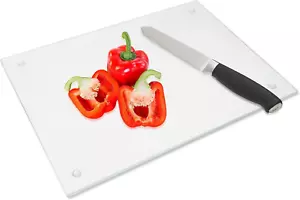 Glass Cutting Board,Tempered Glass Cutting Board for Kitchen Counter,Clear Glass - Picture 1 of 12