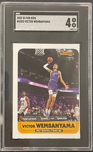 VICTOR WEMBANYAMA 2023 #1053 ROOKIE Card SGC 4 Sports Illustrated For Kids RC