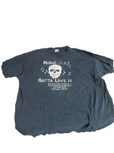 Black Skull Music T-Shirt Gotta Love It Old Chocolate Factory Music Studio - Picture 1 of 1
