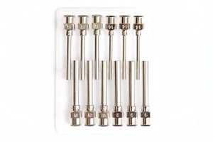 12 Pack - Dispensing Needle 1 - All Metal, Stainless Steel Blunt Tip Luer Lock - Picture 1 of 2