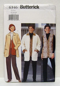 Butterick Misses Petite Jacket,Vest & Pants Size:12-14-16 Pattern# 6346 - Picture 1 of 2