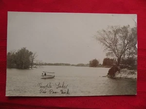 Postal del condado de VanBuren vintage RPPC Maple Lake Paw Michigan - Imagen 1 de 2