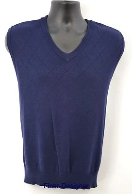 DANIEL CREMIEUX Sweater Vest Golf Sleeveless knit V neck cotton Men's L France — 第 1/4 张图片
