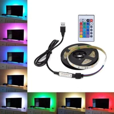 STRISCIA LED TV USB 2 METRI 20 COLORI A FANTASIA 5V ADESIVE - Immagine 1 di 2