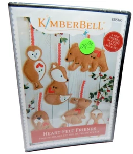 KimberBell Heart Felt Friends Machine Embroidery CD Applique Animal Prints NEW - Picture 1 of 2