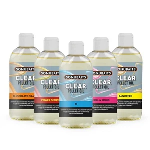 SONUBAITS PELLET OIL 200ml ALL FLAVOURS CLEAR OIL