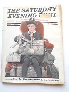 Saturday Evening Post May 15, 1920 -Boy & Dog ready Travel-Rockwell art-Complete - Picture 1 of 14