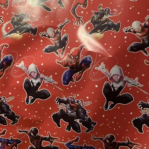 Spider-Man Gift Wrapping Paper, 50 Sq Ft FLAT Paper See description - Picture 1 of 1
