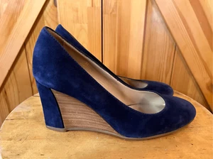 Tod’s GOMMA T75 SUEDE WEDGE IN NAVY BLUE size 34/4 - Picture 1 of 7