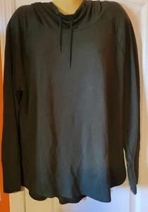 Women's Athletic Works Hooded Cowl Neck Pullover L/S Shirt 3XL Olive Green - Picture 1 of 6