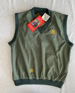 Men’s L Golf Windwear Vest Green Sunderland Of Scotland Ivanhoe Monogrammed NWT - Picture 1 of 11