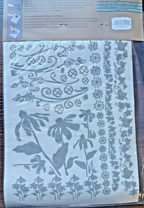 Black Flowers & Ivy Iron-on Velvet Scrapbook & Fabric Embellishments - NagPosh - Picture 1 of 4