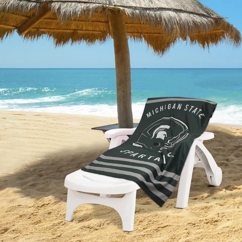 Northwest NCAA Michigan State Spartans "Stripes" Beach Towel, 30" x 60" Cover