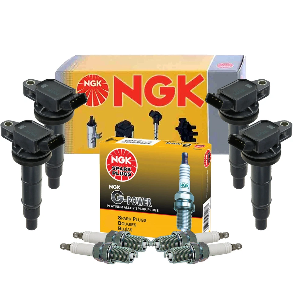 Kit de velas de ignição NGK 4 bobinas de ignição e 4 G-Power platina para Toyota RAV4 base - Imagem 1 de 1